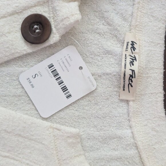 We the Free Oliver Knit Henley Canvas in Ivory Size Small NWT - Picture 4 of 8